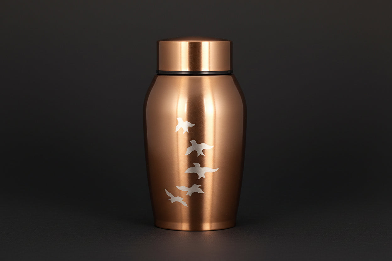 Bird Pattern Metal Pet Urn(Small Size) Itopia - Pets Aftercare