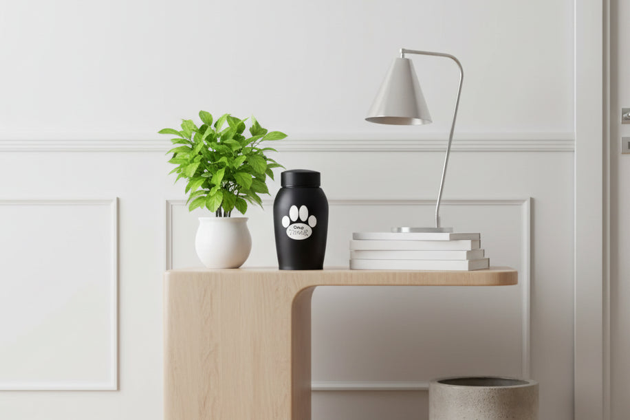 Simplistic Symbol Designed Metal Urn (Medium Size) Itopia - Pets Aftercare