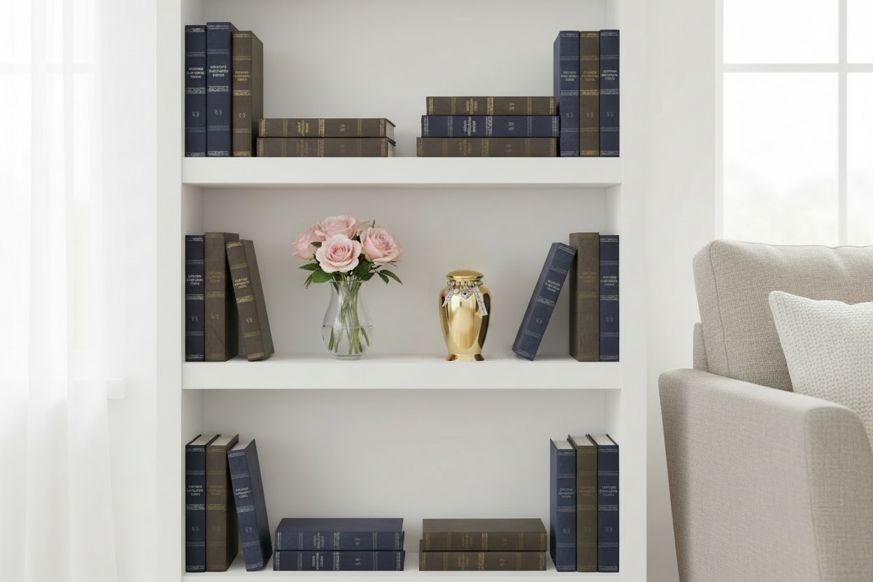 Gold Elegant Metal Urn( Medium Size) Itopia - Pets Aftercare