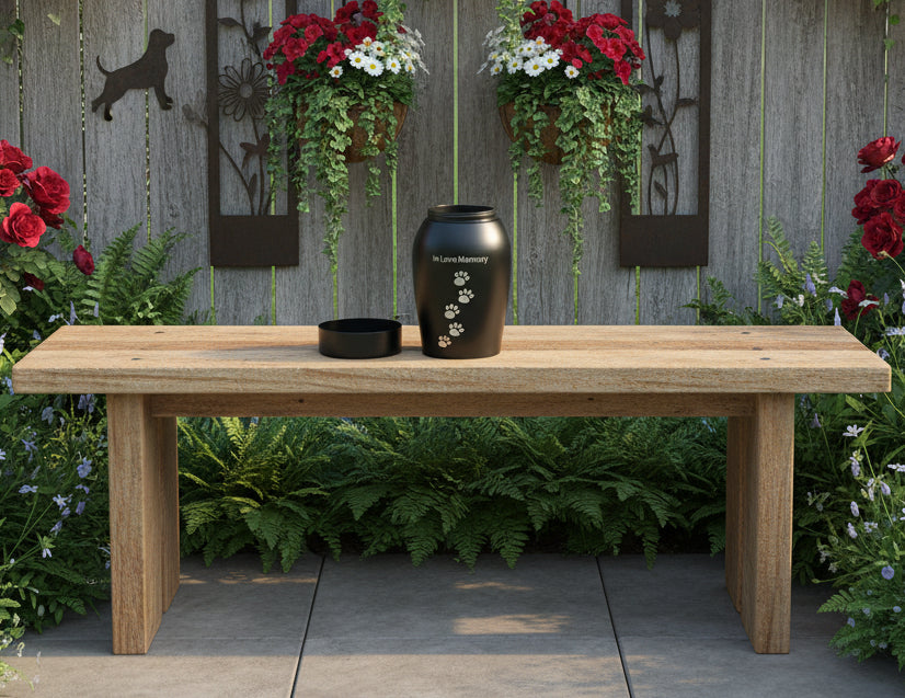 Simplistic Symbol Designed Metal Urn (Medium Size) Itopia - Pets Aftercare