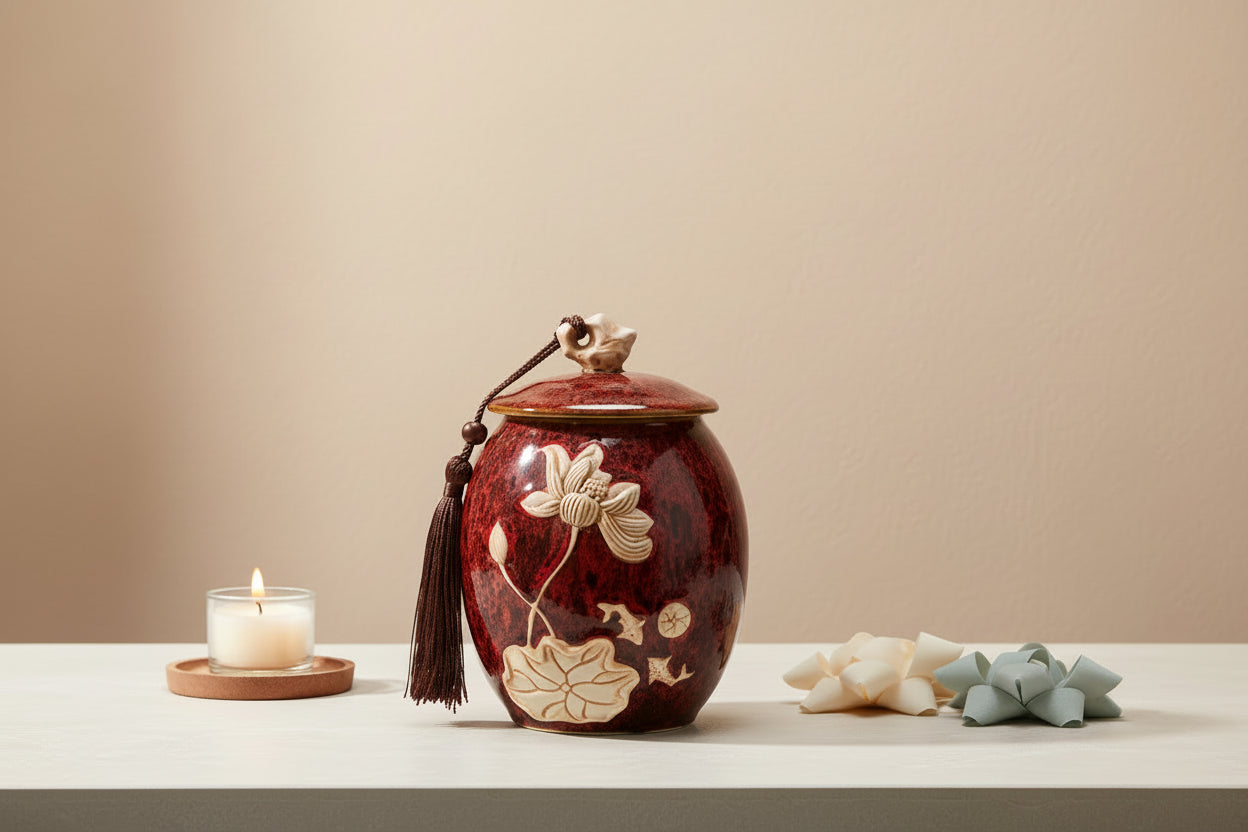 Eastern Floral Tribute Pet Urn Itopia - Pets Aftercare