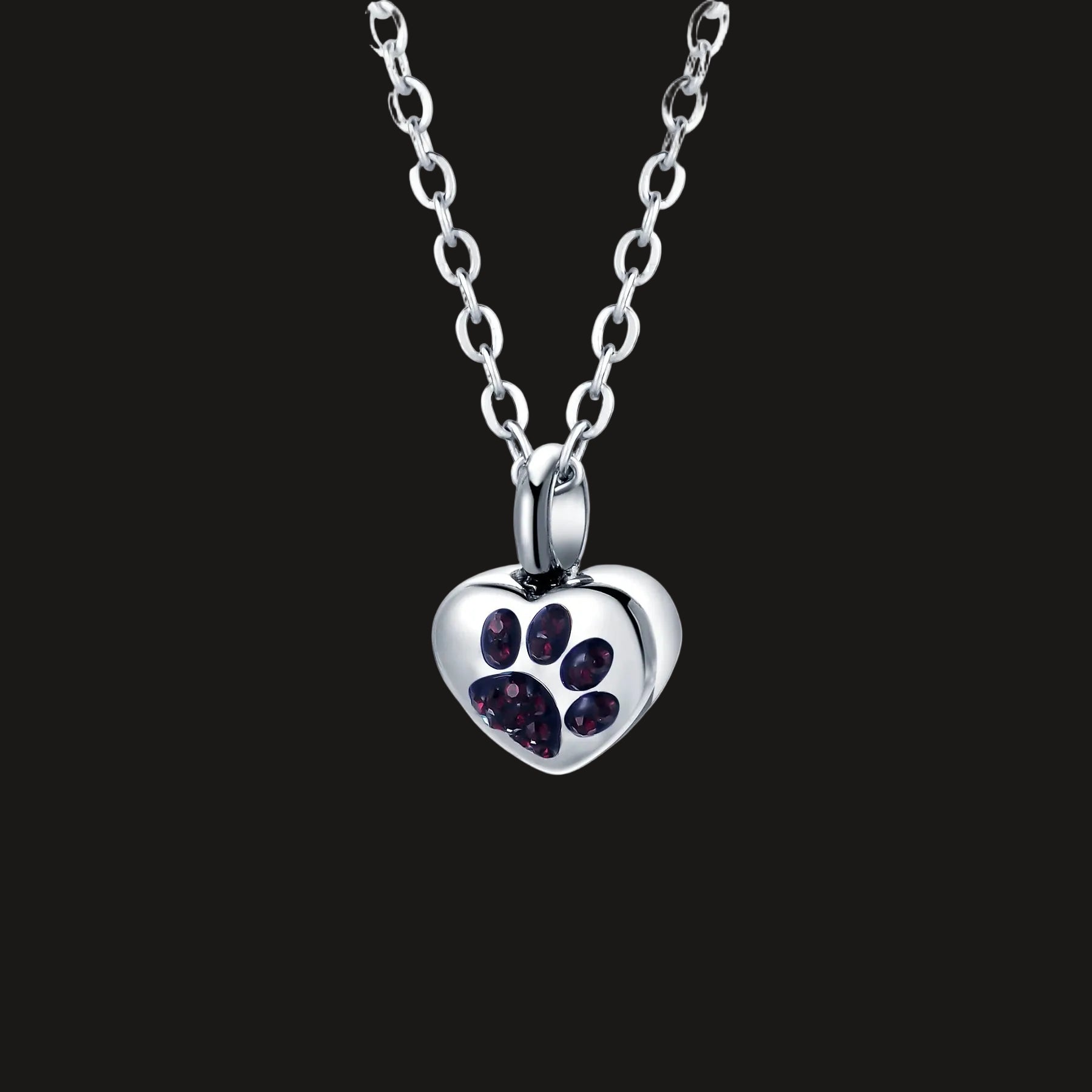Silver Delicate Heart Memorial Necklace (Personalized word) Itopia - Pets Aftercare