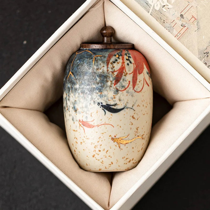 Retro Ceramic Ink-Paining Pet Urn Itopia - Pets Aftercare