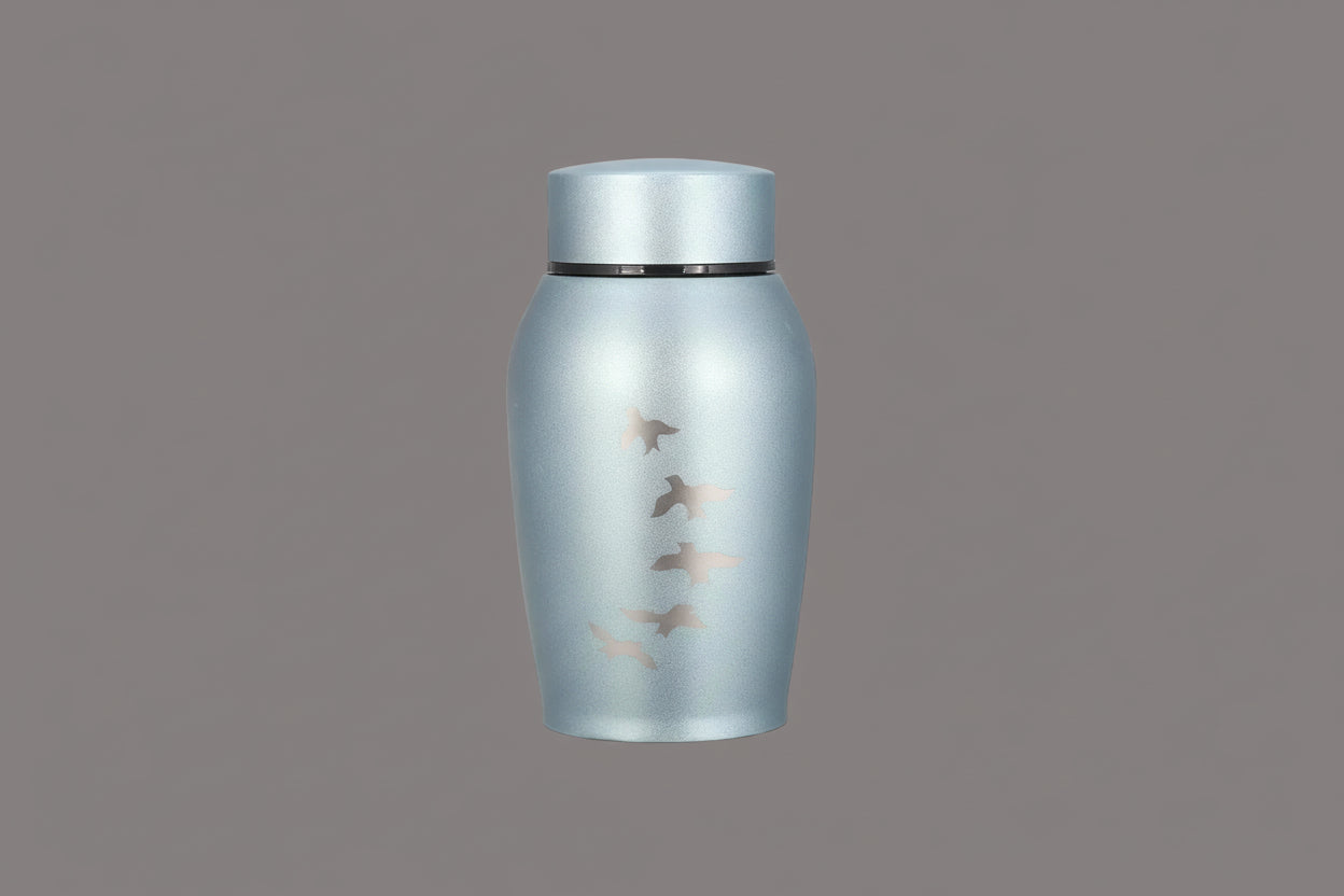Bird Pattern Metal Pet Urn(Small Size) Itopia - Pets Aftercare