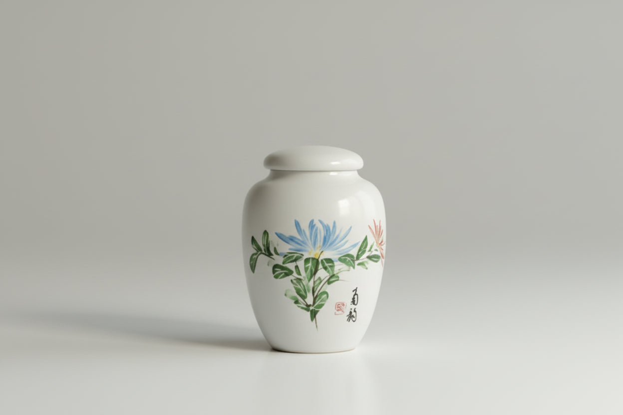 Delicate Waterpainting Style Pet Urn Small Itopia - Pets Aftercare