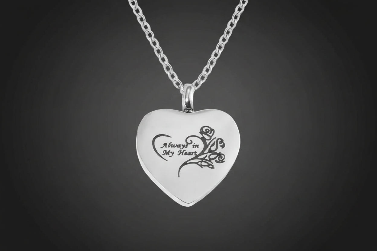 Silver Heart Paw Memorial Necklace Itopia - Pets Aftercare