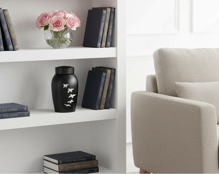 Simplistic Symbol Designed Metal Urn (Medium Size) Itopia - Pets Aftercare