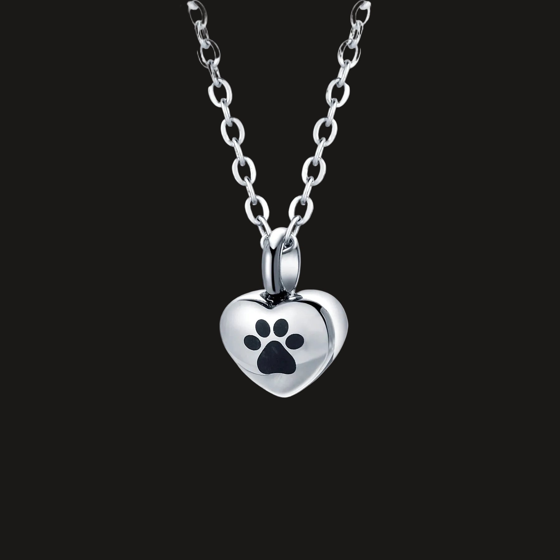 Silver Delicate Heart Memorial Necklace (Personalized word) Itopia - Pets Aftercare