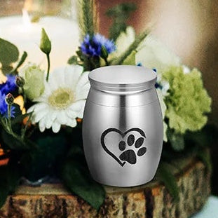 Heart Paw Metal Memorial Pet Urn( Cats & Dogs) Itopia - Pets Aftercare