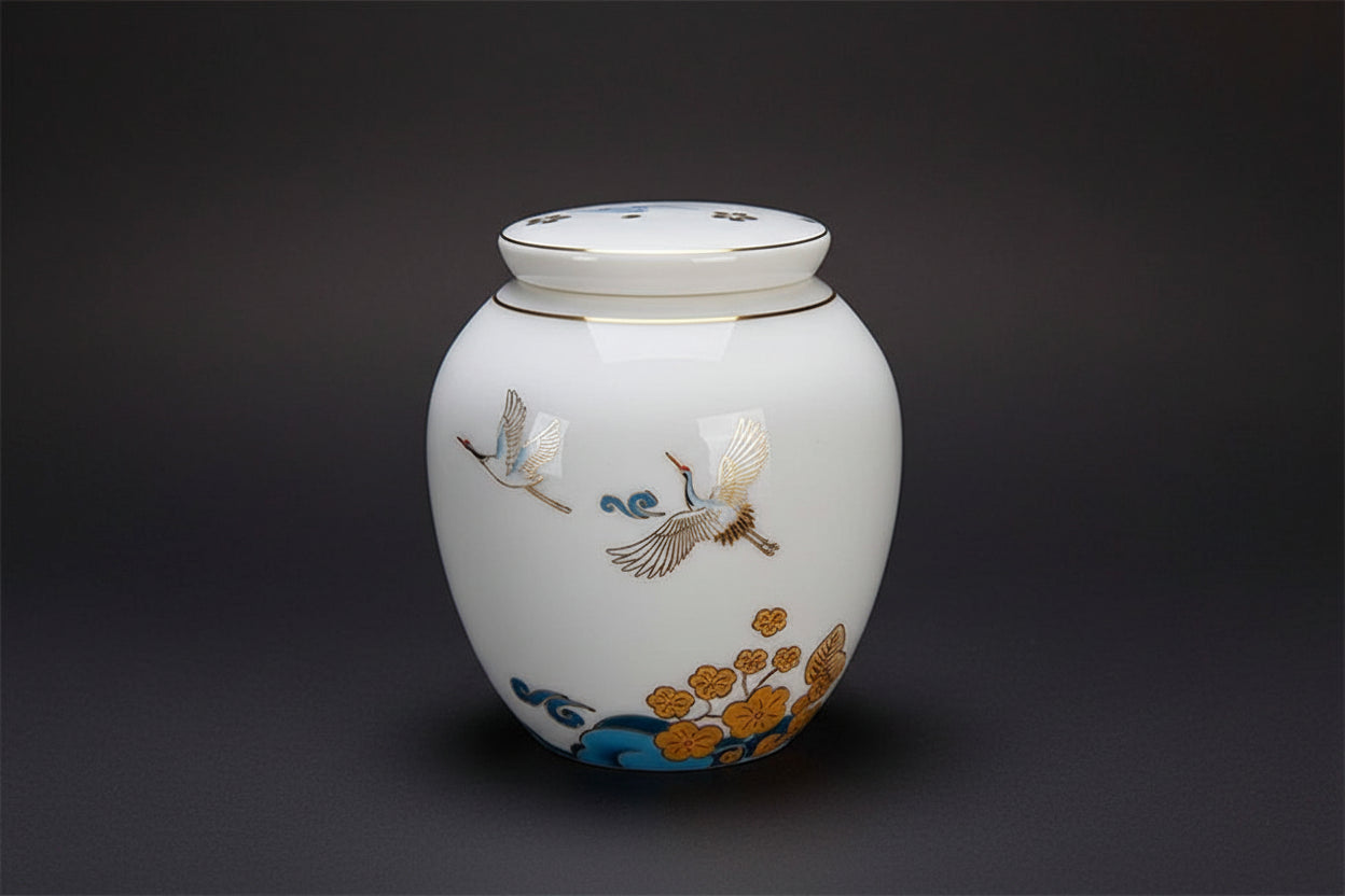 Chinese Art Ceramic Pet Urn Small Size Itopia - Pets Aftercare